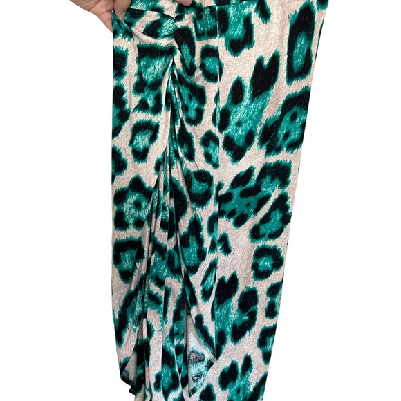 EUC | INC | Green/Teal Leopard Print Dress | Size Medium - Picture 3 of 5